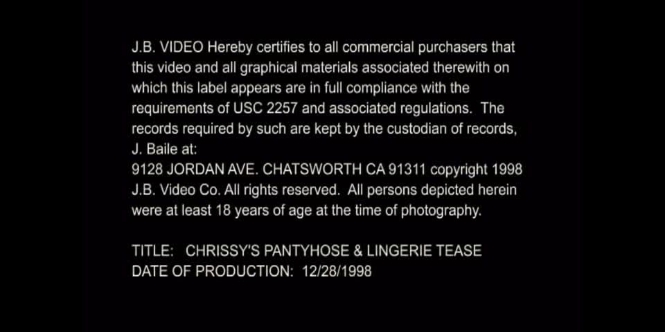 xxx video clip 11 young girl foot fetish blonde porn | Chrissy B&39;s Pantyhose and Lingerie Tease DVD Preview | jb classics