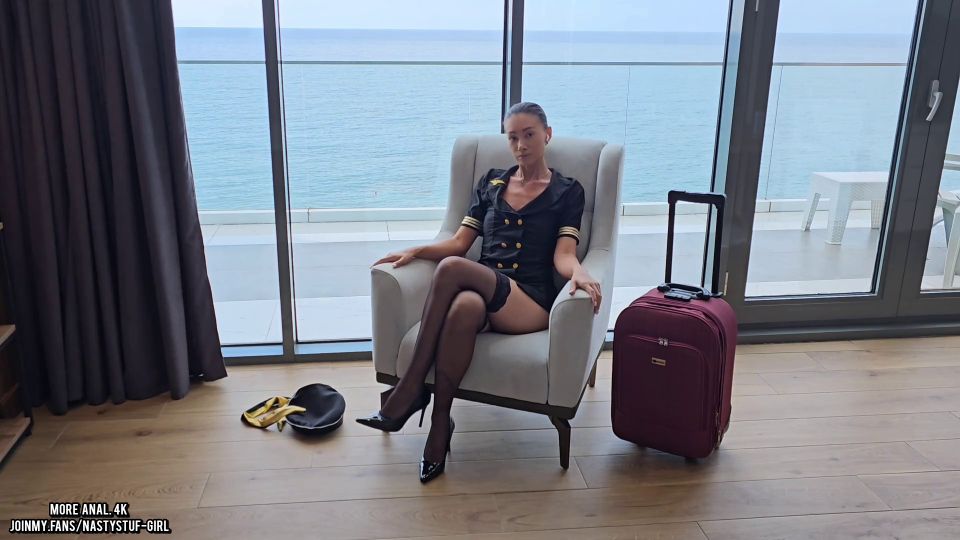 Nasty Stuf Girl - Horny Stewardess Fuck In The Ass Before Flight Amateurporn - Stewardess