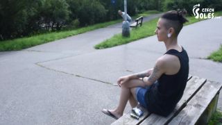 free video 17 Czech Soles – Picking up girl with sexy long toes in flips flops in public, femdom chastity slave on femdom porn 