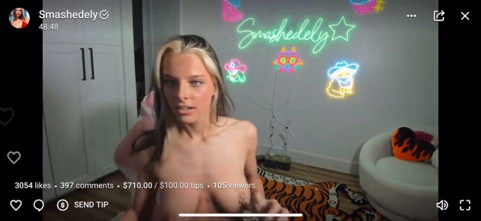 Ashley Matheson, Blonde Gamer Girl Live Dildo Play Onlyfans (Pornstar)