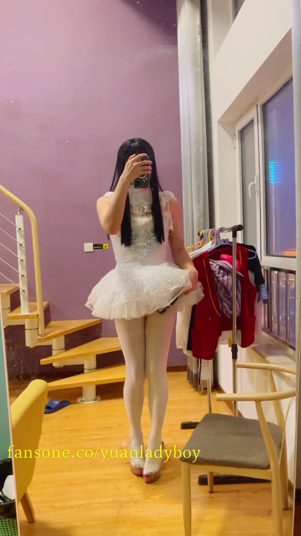 A Ballet Dancer Wearing White Pantyhose Was Made To Ejaculate By A Sex 