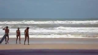 Group of nudists got filmed by a voyeur