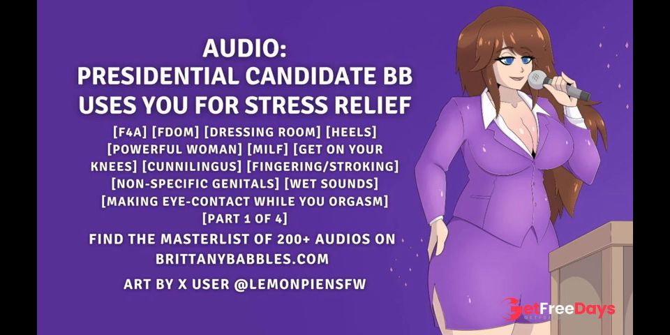 [GetFreeDays.com] Audio Presidential Candidate BB Uses You For Stress Relief Adult Clip October 2022