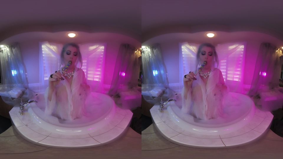 interracial femdom femdom porn | Goddess Zenova - Resistance is Futile 3D VR Bubble Bath Lollipop JOI | 4k