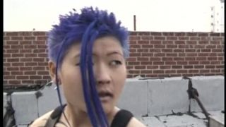 Purple Haired Gothic Asian Puts On One Wild Fetish Show Latex!