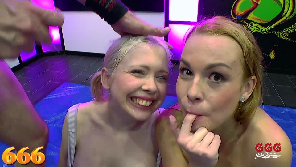 clip 27 666 Bukkake - Cherry English & Rebecca Black - blonde - fetish porn 18 girls hardcore