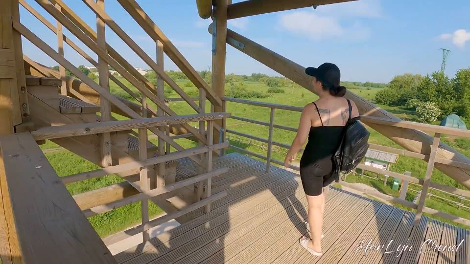 MarLyn Chenel Risky Outdoor Blowjob on Observation Tower - MarLyn Chenel