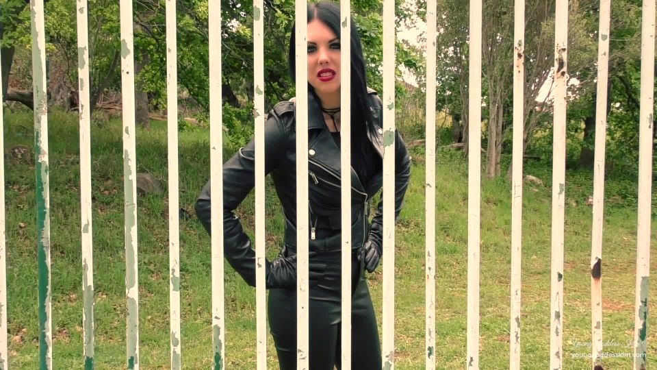 xxx video 4 gay leather fetish Young Goddess Kim - Caged And Enslaved, fetish on smoking