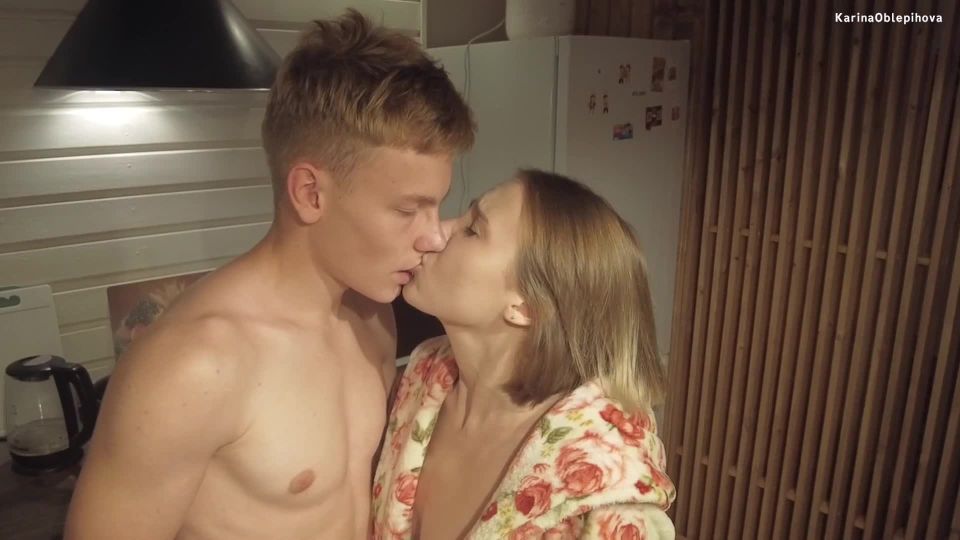 Grab Fuck - Russian Teenagers Get On Kitchen At Night When Everyone Is Sleeping Amateurporn