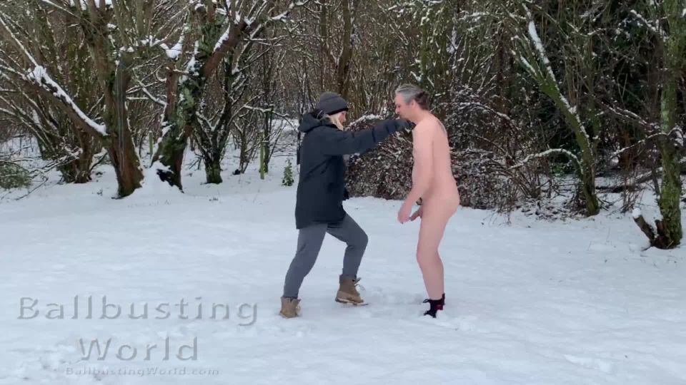 porn video 5 Ballbusted In The Snow By Nikki Whiplash - fetish - fetish porn lindsey leigh femdom