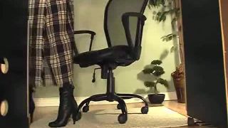 OfficeGirls (jan10b) BORED SECRETARY IN STOCKINGS DILDO S HER PUSSY UNDER HER DESK (mp4)