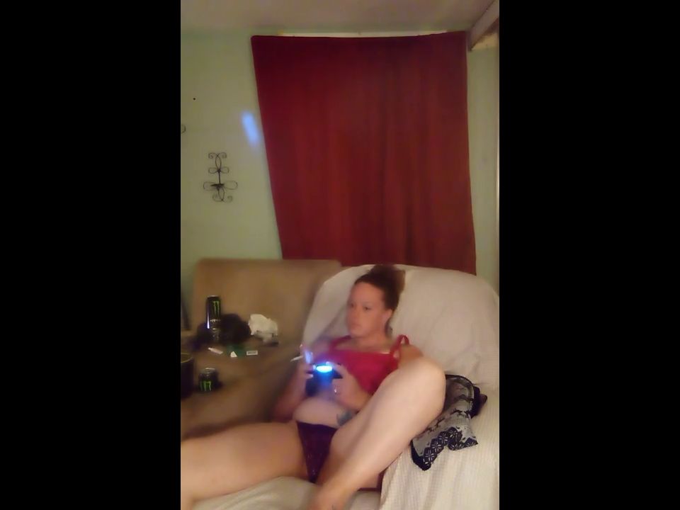 kinkycouple4ever - Step mom lifts up her dress and teases with her panties while she plays video games