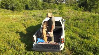 In nature, in a pickup truck, the wife gives herself to her lover.