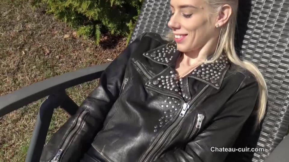 online adult clip 42 Chateau-Cuir – Nesty – Hot leather wank outdoors on femdom porn stepsister femdom