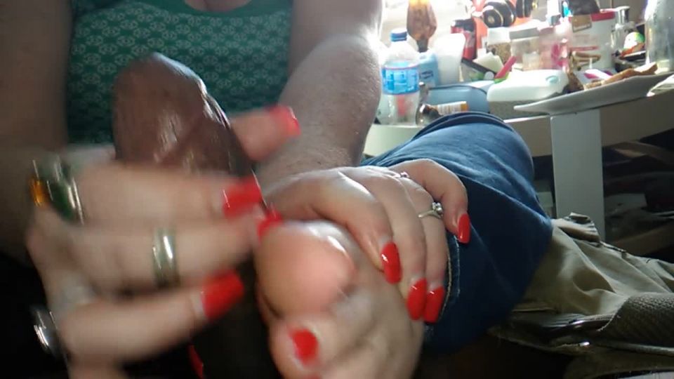 72 year old italian grandma footjob(porn)