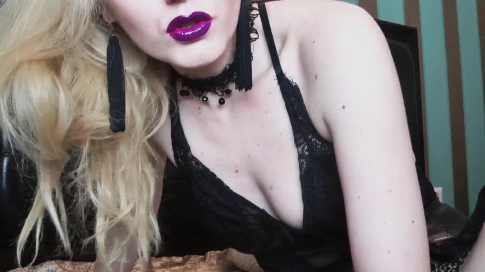 Goddess Celine - Eye Catcher Lips and Purple Balls - (Femdom porn)