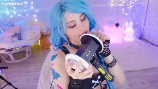 Lesbian girls Cherry Crush ASMR Jinx Ear Licking Cherry Crush ASMR Jinx Ear Licking