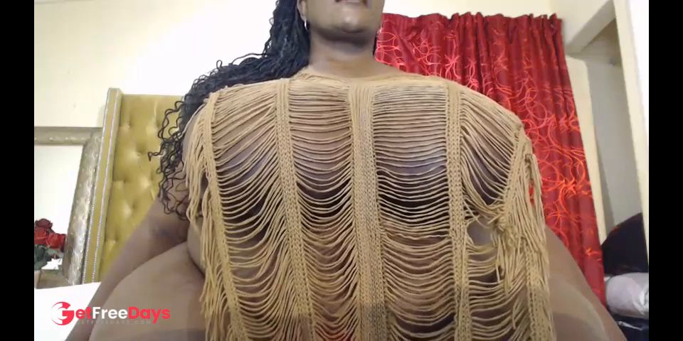 Ebony Bbw Bouncing Her Fat Tits
