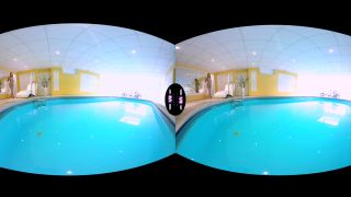 VR Nancy A - Blonde Enjoys Solo Play in a Pool 2017