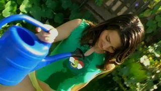 video 27 Angelika wetting herself in the garden on solo female luscious lopez femdom