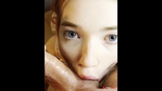 Sweet throat and drooling blowjob to my girlfriends boyfriend while shes not at home