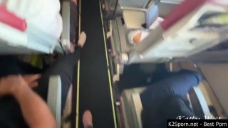 Katty West - Risky Extreme Public Handjob and Blowjob on Plane Amateurporn - Airplane sex