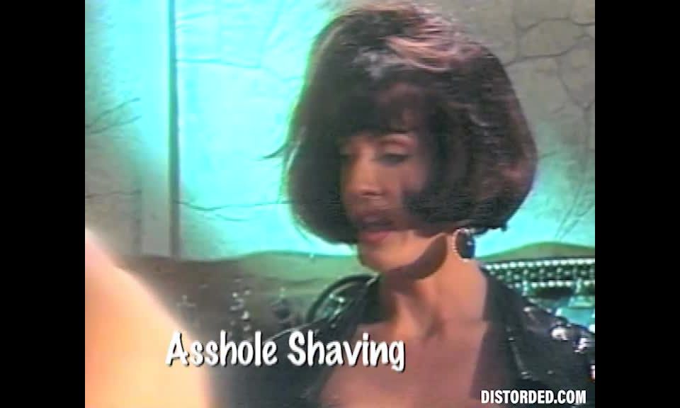 Asshole shaving Pantyhose!