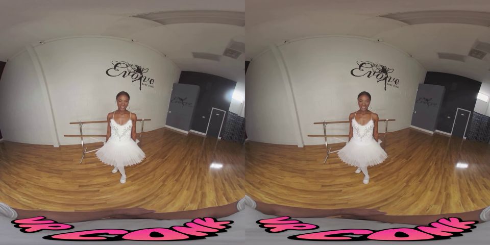 VRConk Skinny Ebony Ballerina Tries Kamasutra VR Porn