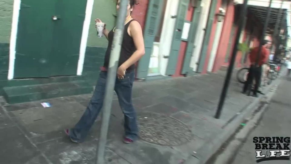 Bourbon Street Flashers During Mardi Gras.