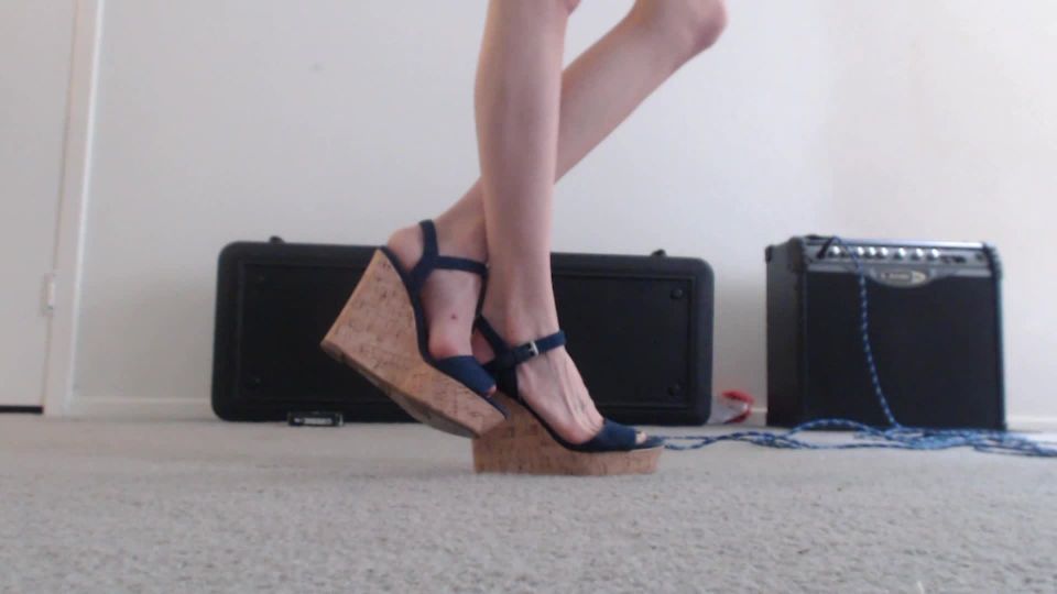 clip 37 rule 34 femdom Showing Off Wedges and Ankle Crossing, shoe fetish on femdom porn