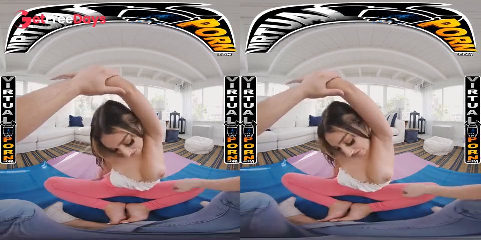 VIRTUAL PORN - Violet Gems Gets Distracted While Doing Yoga By Her Horny Step Brother Peter