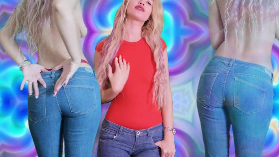 online xxx video 34 Goddess Natalie – Mesmerized by blue jeans on femdom porn catsuit femdom