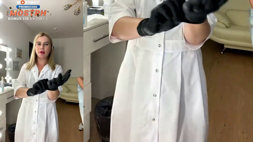 Nurse Uses Latex Gloves And Sucks Client'S Thick Dick After Procedure