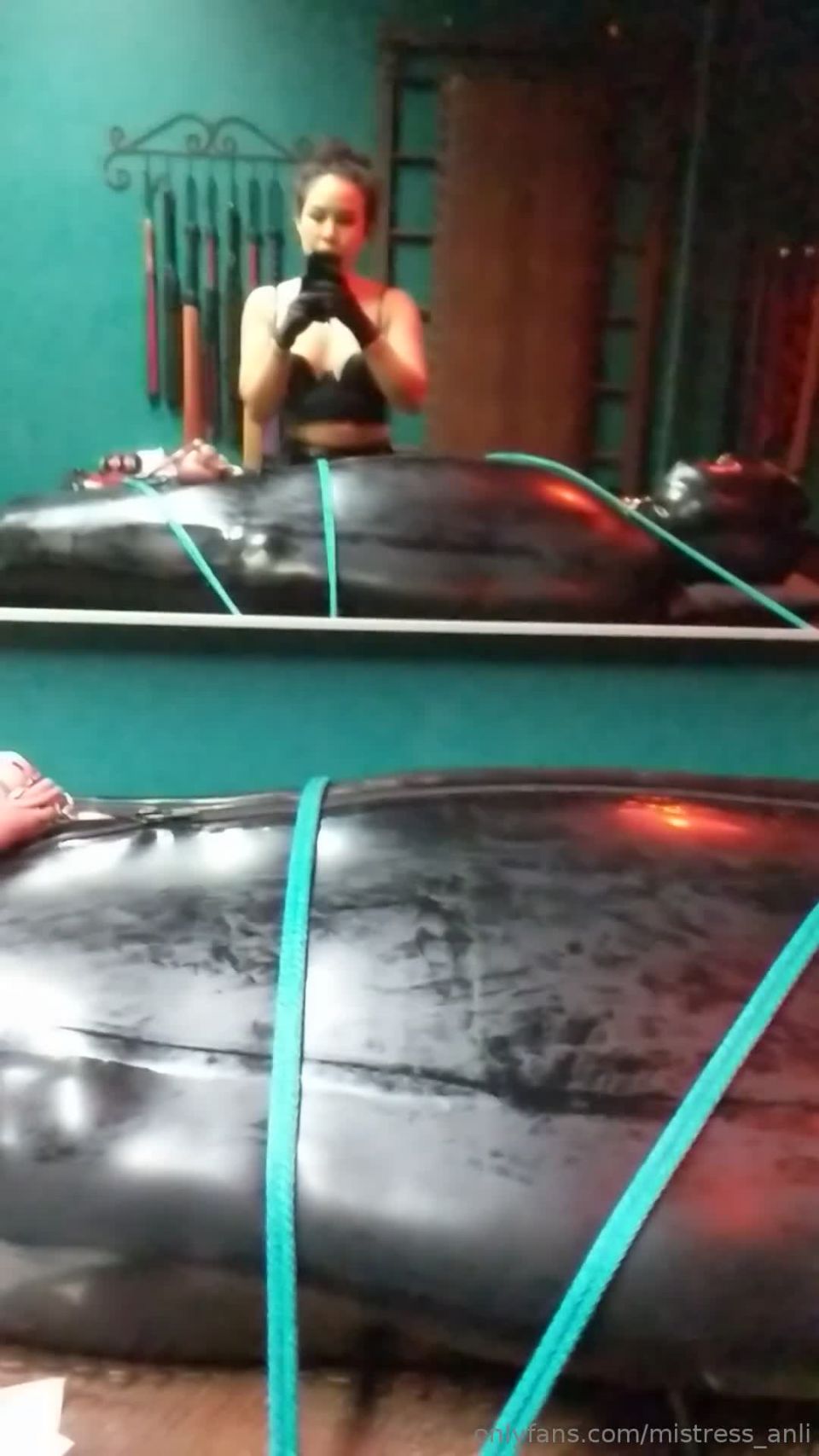 An Li - mistress anli () Mistressanli - rubber gimped out rubber insulated hood rubber sleepsack and the beginnings of me tying 16-06-2019
