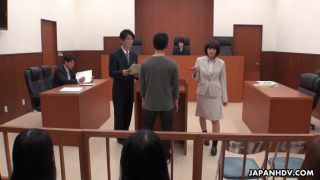 Shiori Uehara and Nonoka Kaede are fucked in the courtroom!!!