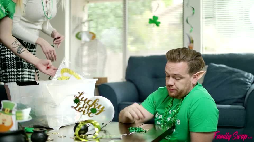 Angel youngs, katie monroe - st patricks day with my swap family gets sexual