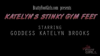 Online Fetish video Bratty Foot Girls - Katelyn Brooks Stinky Gym Foot Slave (POV)