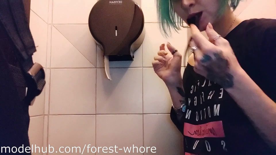 Forest Whore Licking public toilets