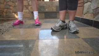 Foot humiliation – Bffvideos – Worship Goddesses Sweaty Feet After Gym Pt.1