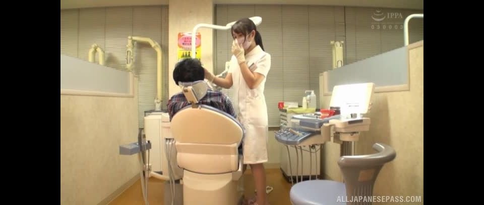 Awesome Japanese nurse Kiritani Nao giving a fantastic blowjob in a public place Video Online Public