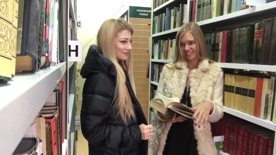 xxx clip 30 ManyVids – Vera1995 – Hot Library Show with Fressia aka MaryFress on public danish femdom