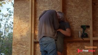 Wife Helps with Construction