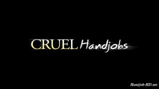 Handjob in leather gloves – Cruel Handjobs