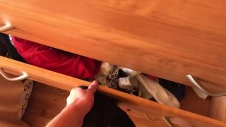 Caught by roommate sniffing pantyhose(porn)