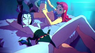 Teen Titans  Robin Fucks Starfire X Raven Group Sex