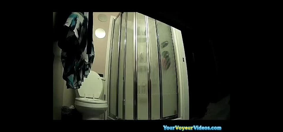 Wife spied in bathroom by spy camera BBW!