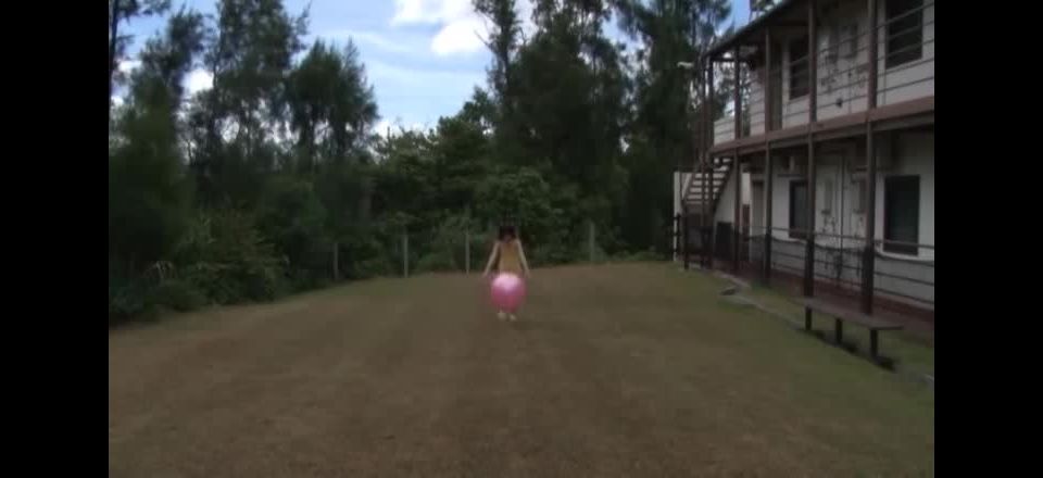 Himegoto beautiful Asian teen playing with large pink ball _[sexyinternational.net] *
