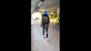 Walking In Public Latex Leggings And High Heels PMV Porn Music Video