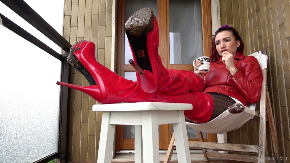 online video 11 mature femdom femdom porn | Lady Scarlet: Muddy boots for the slaves tongue | foot domination