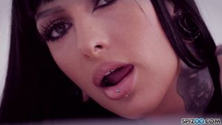 black sex show Spizoo: Jessie Lee – Hot Tattooed Brunette gets Double BBC , black cock on cumshot tattoo 